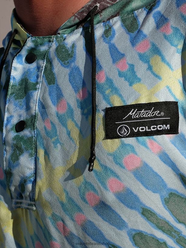 br Volcom x Matador homens surfar poncho de praia embalável tie dye 88NNJ665