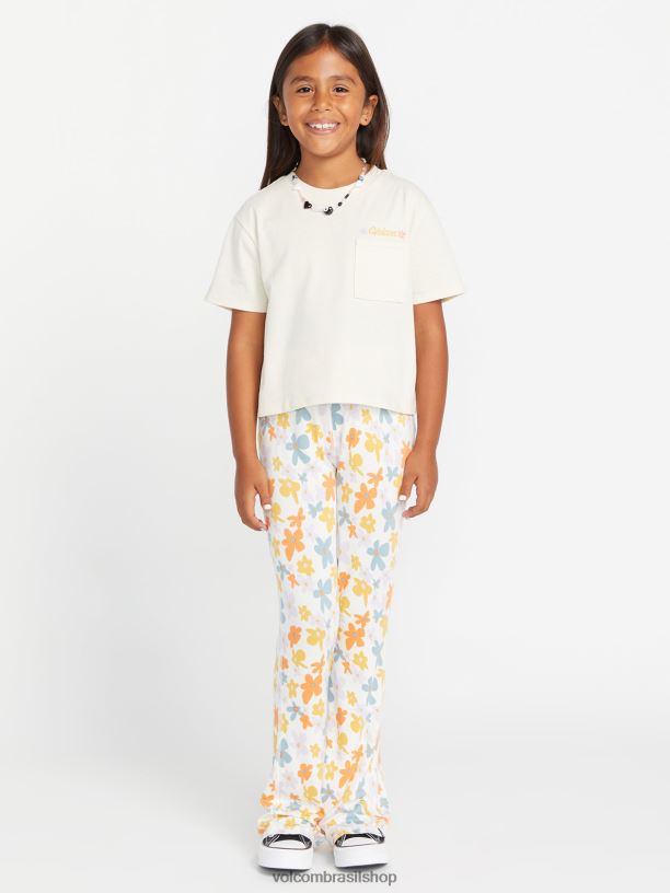 br Volcom garotas roupas camiseta com mostrador de bolso nuvem 88NNJ1324