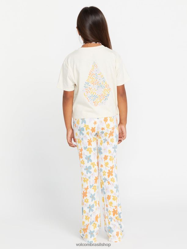 br Volcom garotas roupas camiseta com mostrador de bolso nuvem 88NNJ1324