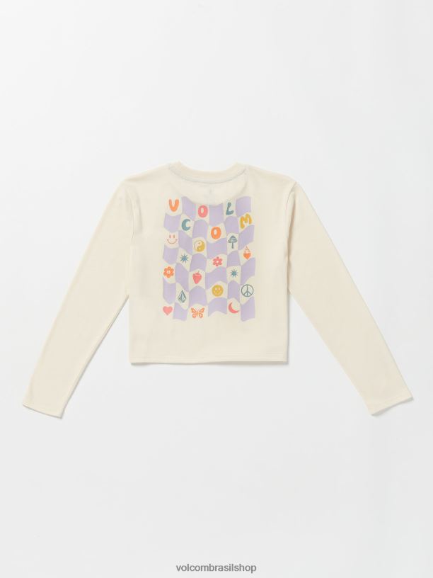 br Volcom garotas roupas camiseta de manga longa com mostrador de bolso nuvem 88NNJ1325