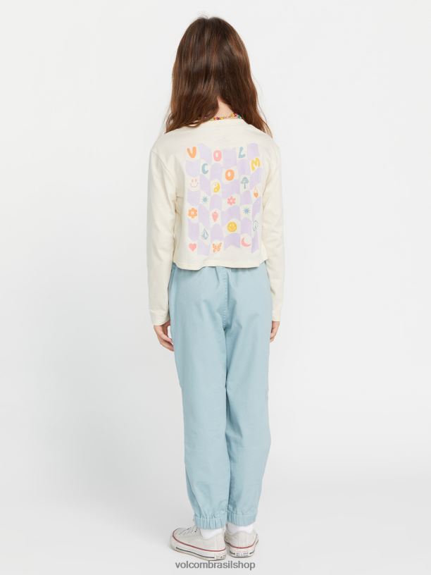 br Volcom garotas roupas camiseta de manga longa com mostrador de bolso nuvem 88NNJ1325