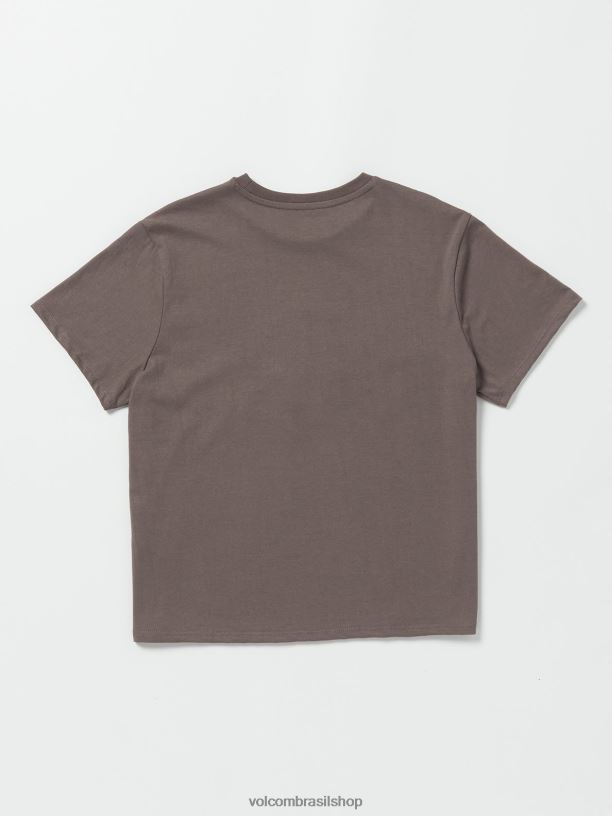 br Volcom garotas roupas camiseta namorado realmente feliz ardósia cinza 88NNJ1321