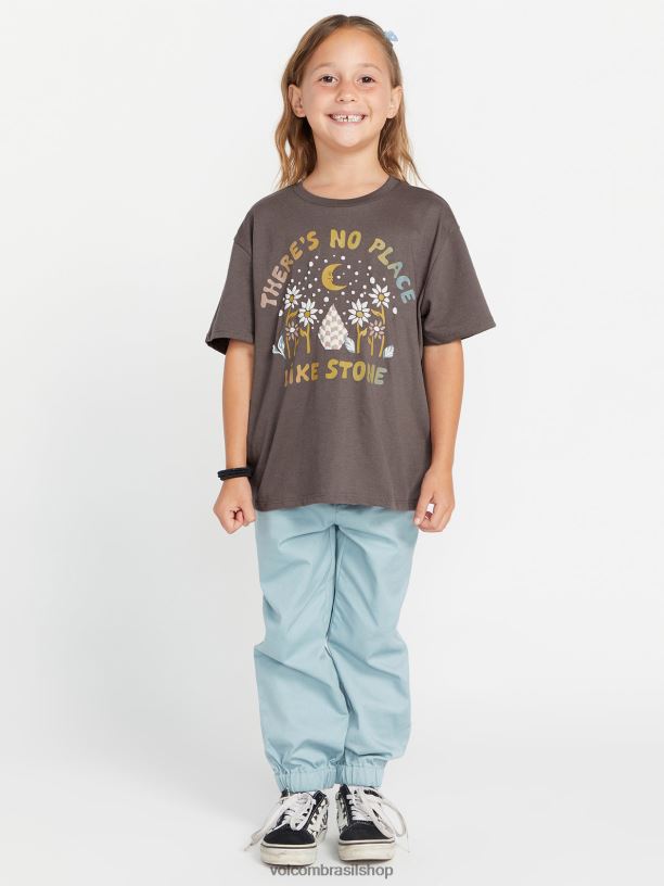 br Volcom garotas roupas camiseta namorado realmente feliz ardósia cinza 88NNJ1321