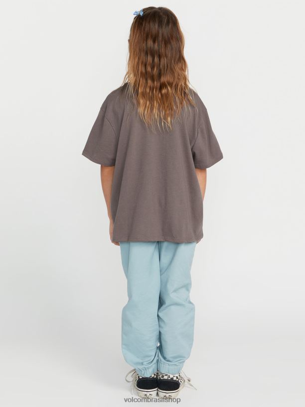 br Volcom garotas roupas camiseta namorado realmente feliz ardósia cinza 88NNJ1321