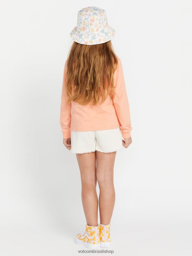 br Volcom garotas roupas feito de Stoke camiseta de manga longa coral 88NNJ1330