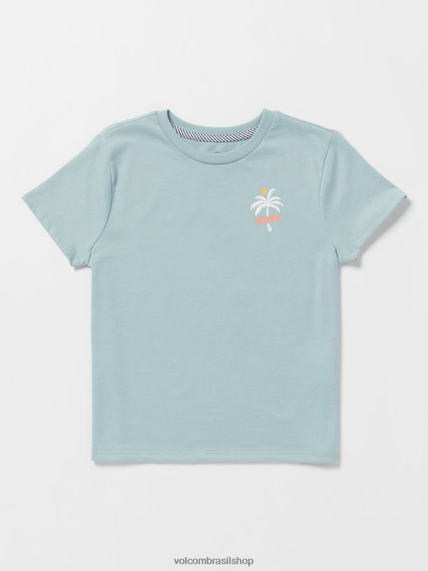 br Volcom garotas roupas última camiseta da festa azul esfumado 88NNJ1332