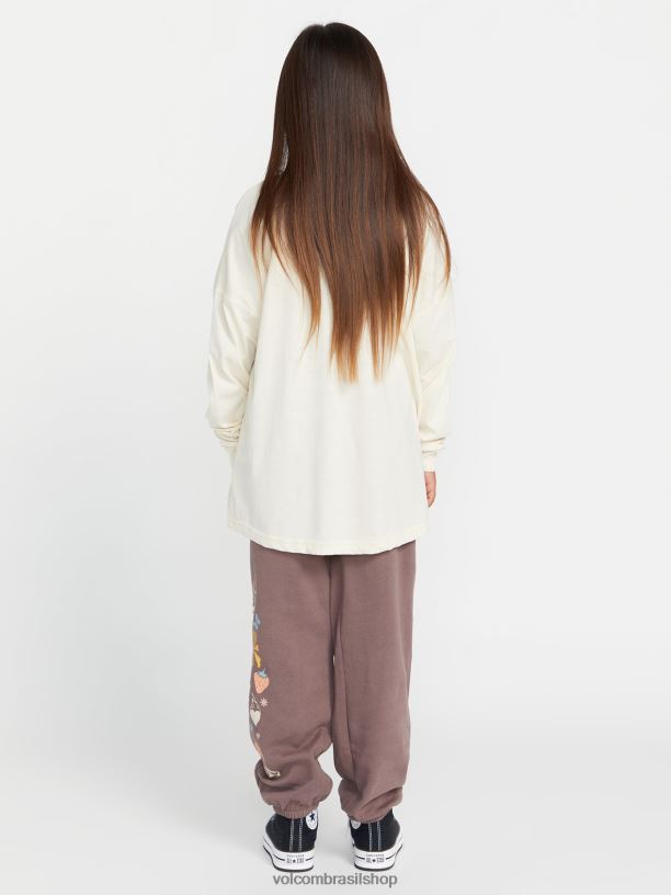 br Volcom garotas roupas t-shirt de manga comprida dupla Werkin nuvem 88NNJ1326