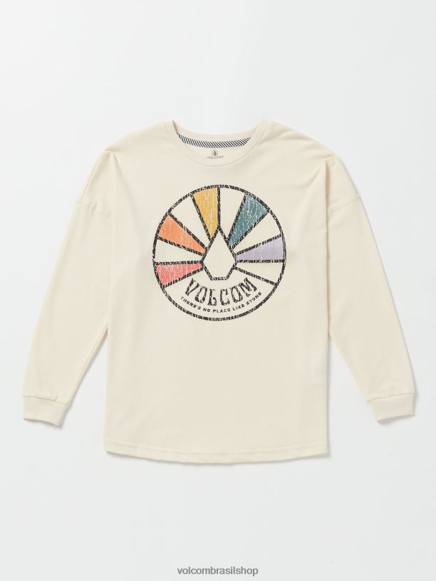 br Volcom garotas roupas t-shirt de manga comprida dupla Werkin nuvem 88NNJ1326