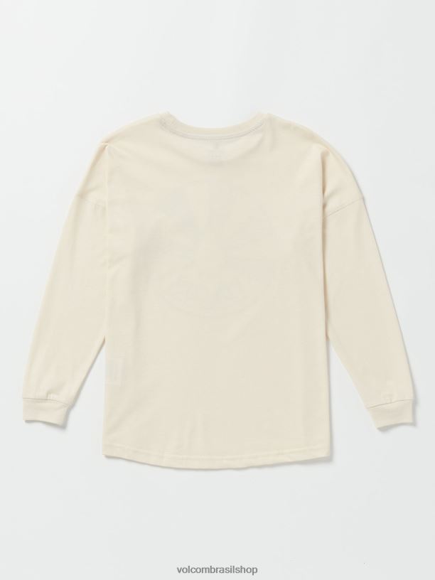 br Volcom garotas roupas t-shirt de manga comprida dupla Werkin nuvem 88NNJ1326