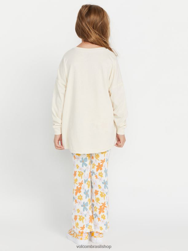 br Volcom garotas roupas t-shirt de manga comprida dupla Werkin nuvem 88NNJ1326