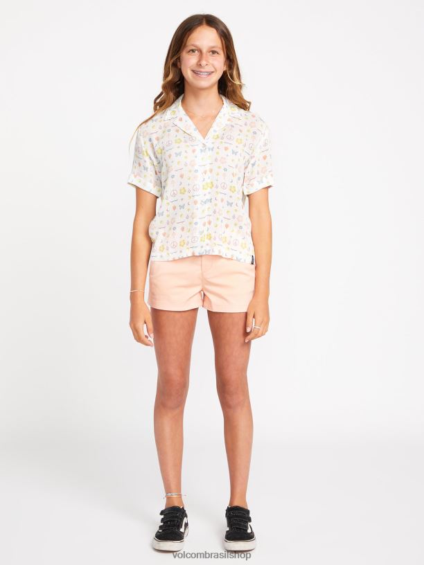 br Volcom garotas roupas topo do livro de figurinhas estrela branca 88NNJ1334