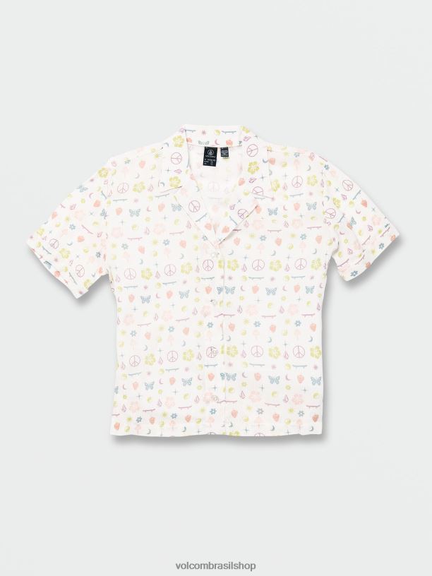 br Volcom garotas roupas topo do livro de figurinhas estrela branca 88NNJ1334