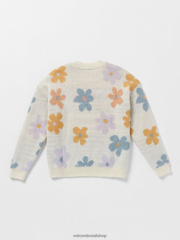 br Volcom garotas roupas suéter daizy wheel estrela branca 88NNJ1337