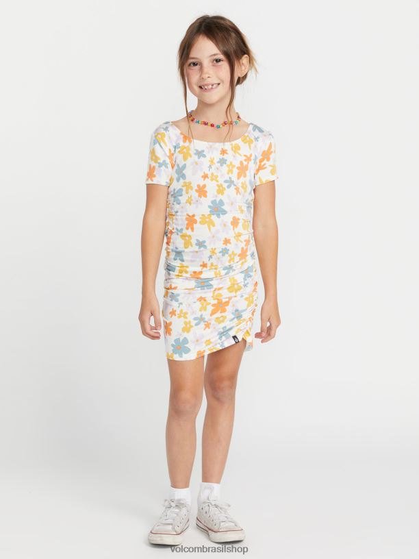 br Volcom garotas roupas busto um vestido sulco multi 88NNJ1340