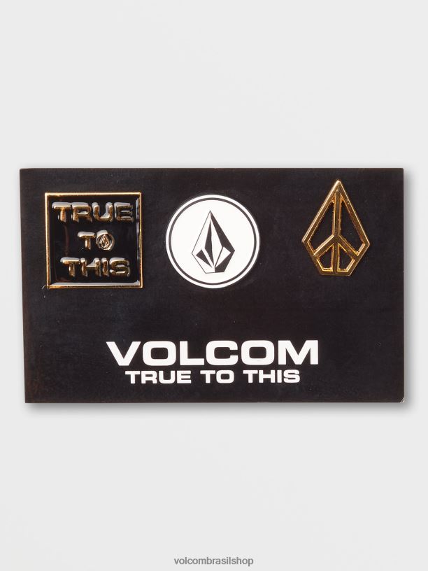 br Volcom Rapazes acessórios pacote de pinos de 3 peças multi 88NNJ1305