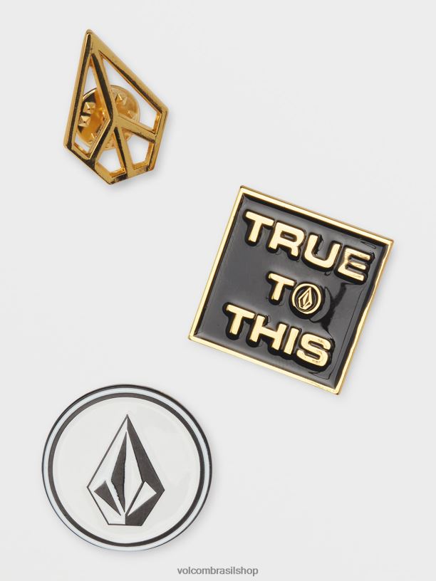 br Volcom Rapazes acessórios pacote de pinos de 3 peças multi 88NNJ1305