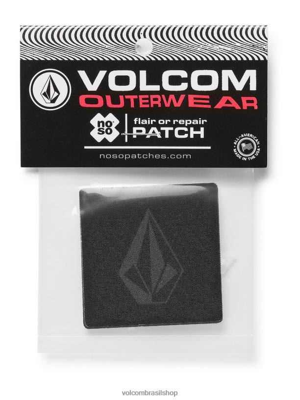 br Volcom Rapazes acessórios reparar remendo de neve médio preto 88NNJ1306
