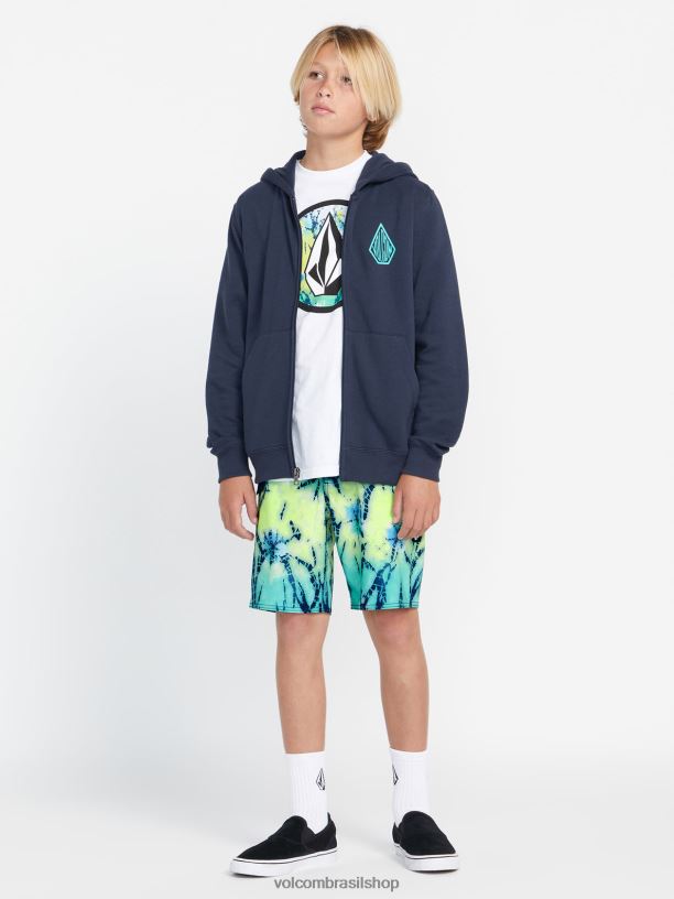 br Volcom Rapazes roupas baú mod batik azul eneovado 88NNJ1241