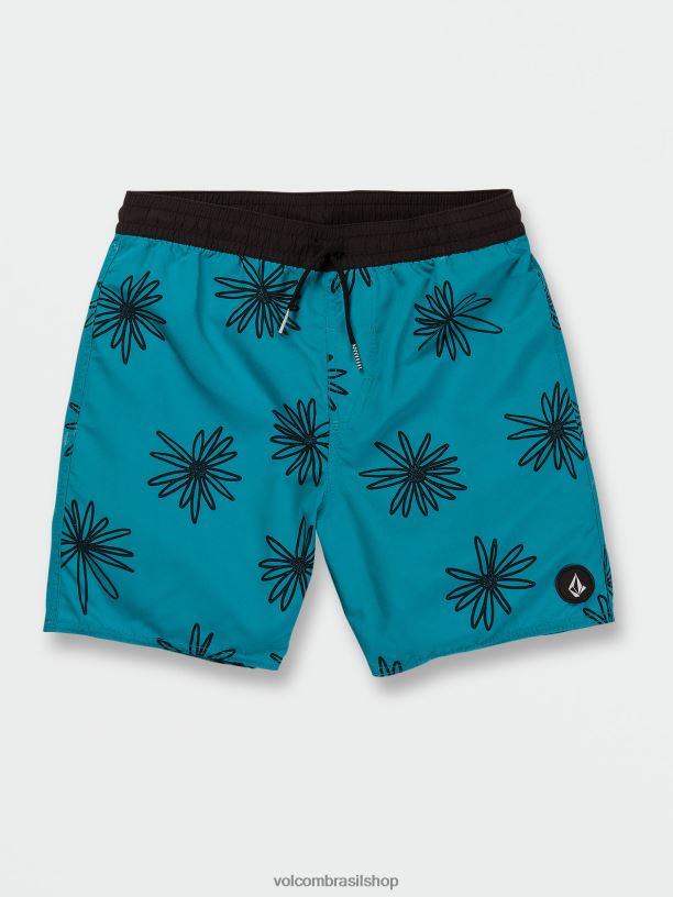 br Volcom Rapazes roupas calção de cintura elástico polly pack azul elétrico 88NNJ1252