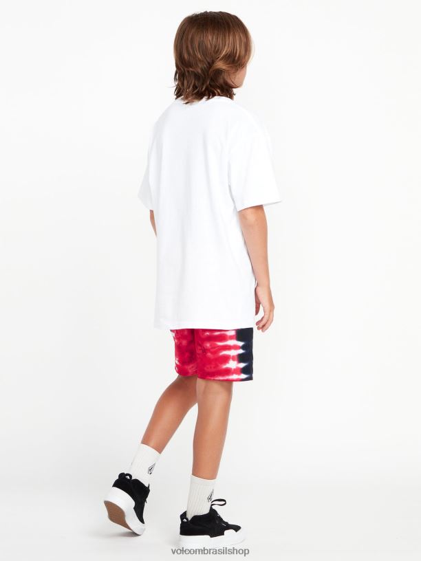 br Volcom Rapazes roupas calção quatro de julio vermelho 88NNJ1250