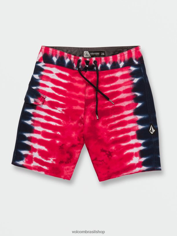br Volcom Rapazes roupas calção quatro de julio vermelho 88NNJ1250