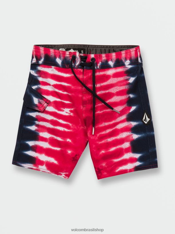 br Volcom Rapazes roupas calção quatro de julio vermelho 88NNJ1259