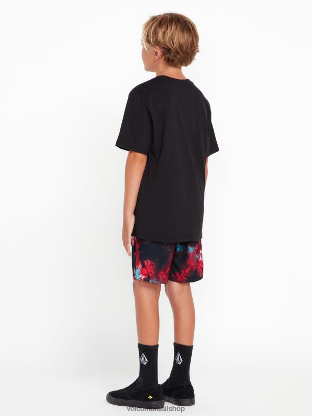 br Volcom Rapazes roupas saturar troncos vermelho 88NNJ1254