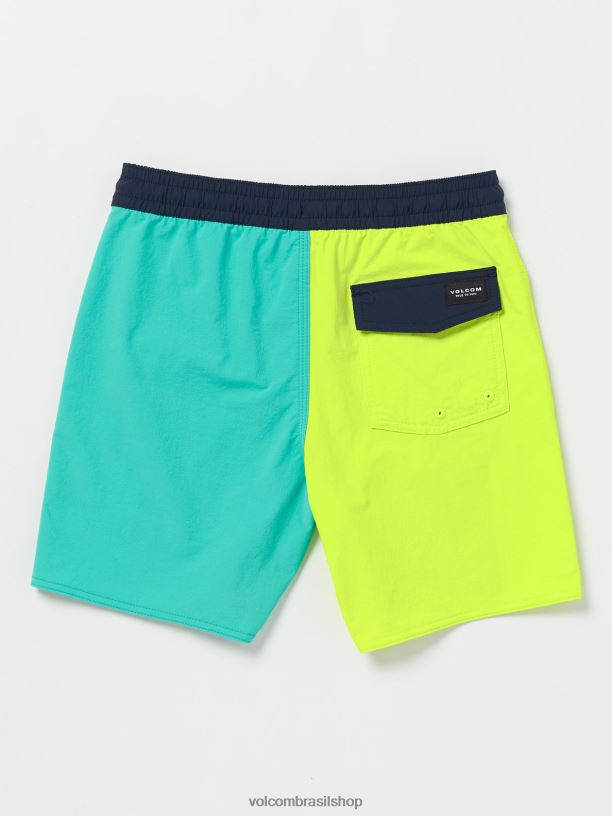 br Volcom Rapazes roupas tronco libertador de lido marinha 88NNJ1256