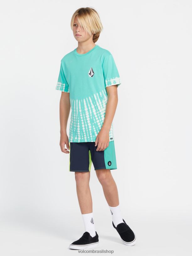 br Volcom Rapazes roupas tronco libertador de lido marinha 88NNJ1256