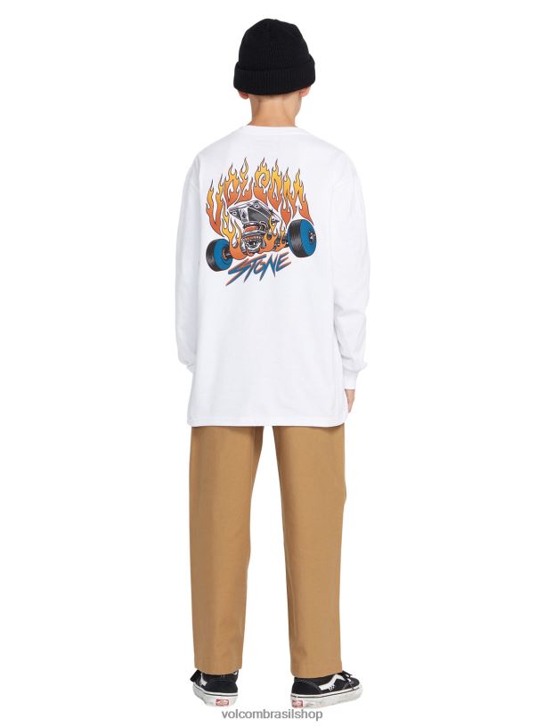 br Volcom Rapazes roupas calça kraft tabaco 88NNJ1265