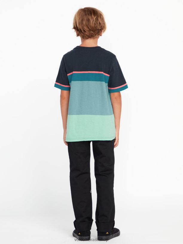 br Volcom Rapazes roupas calças de cintura elástica tão malhadas preto 88NNJ1275