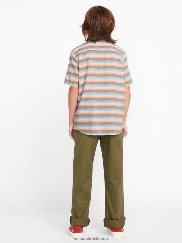 br Volcom Rapazes roupas calças elásticas regulares frickin Moinho Velho 88NNJ1268