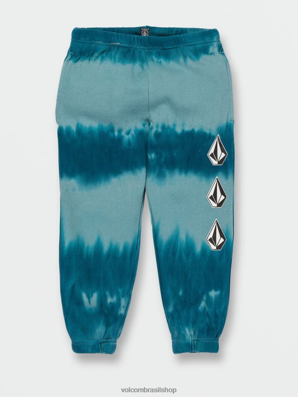 br Volcom Rapazes roupas pedra icônica mais calças de cintura elástica de lã litoral azul 88NNJ1277