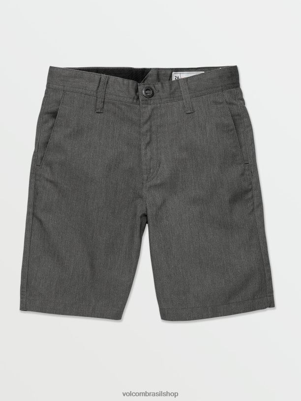 br Volcom Rapazes roupas bermuda chino frickin urze carvão 88NNJ1209