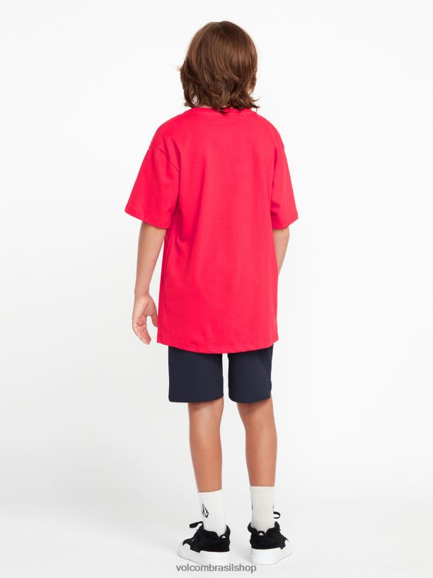 br Volcom Rapazes roupas novo shorts de cintura elástica de pedra envelhecida marinha 88NNJ1240