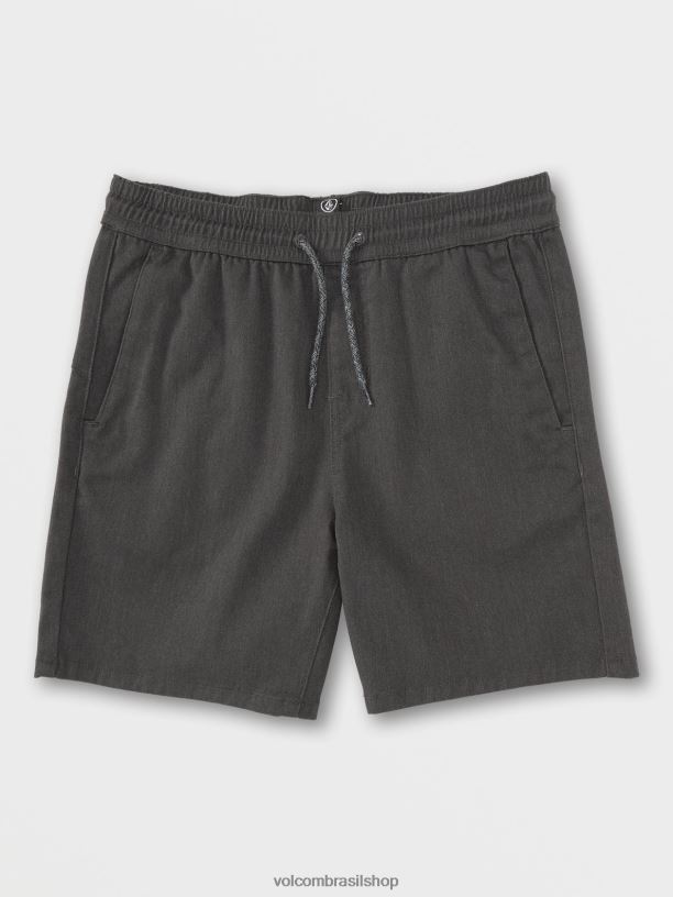 br Volcom Rapazes roupas shorts de cintura elástica frickin urze carvão 88NNJ1212