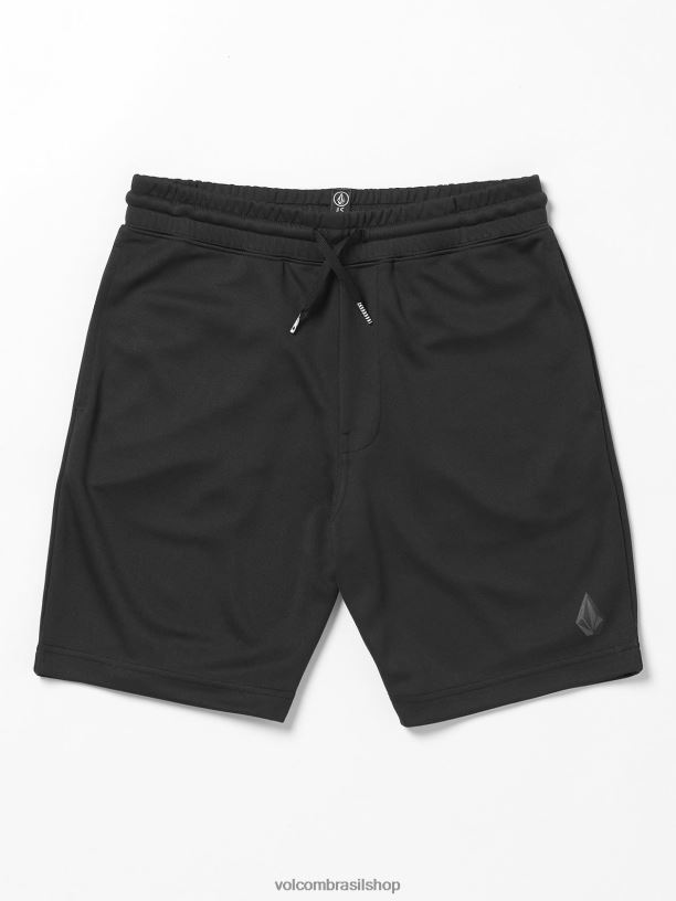 br Volcom Rapazes roupas shorts de cintura elástica tão malhados preto 88NNJ1233