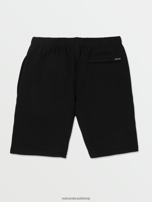 br Volcom Rapazes roupas shorts de lã de pedra icônicos preto 88NNJ1225