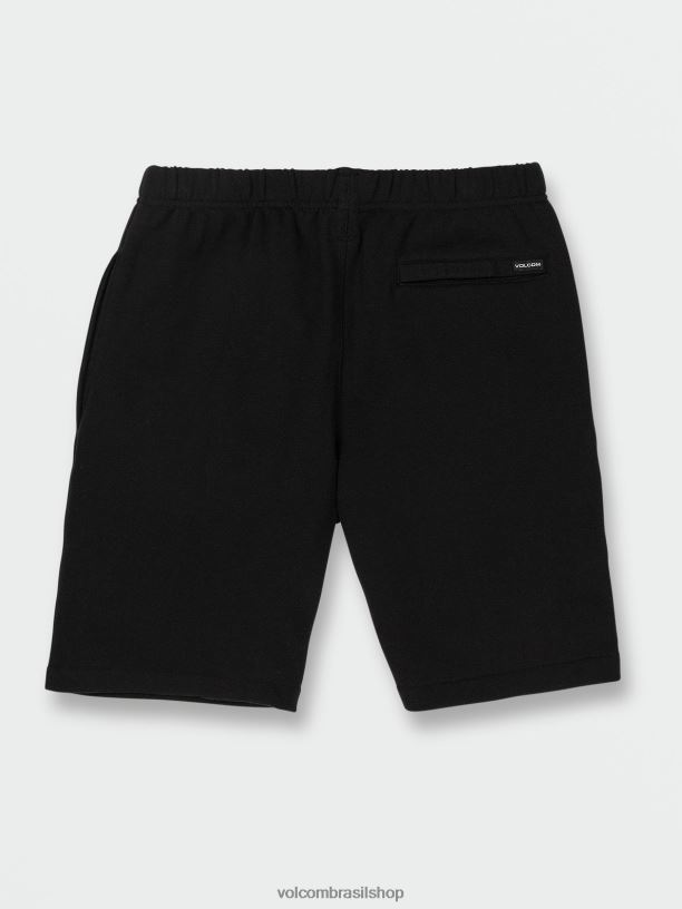 br Volcom Rapazes roupas shorts de lã de pedra icônicos preto 88NNJ1225