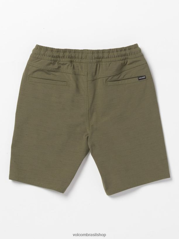 br Volcom Rapazes roupas shorts híbridos de cintura elástica subdimensionados búfalo 88NNJ1238