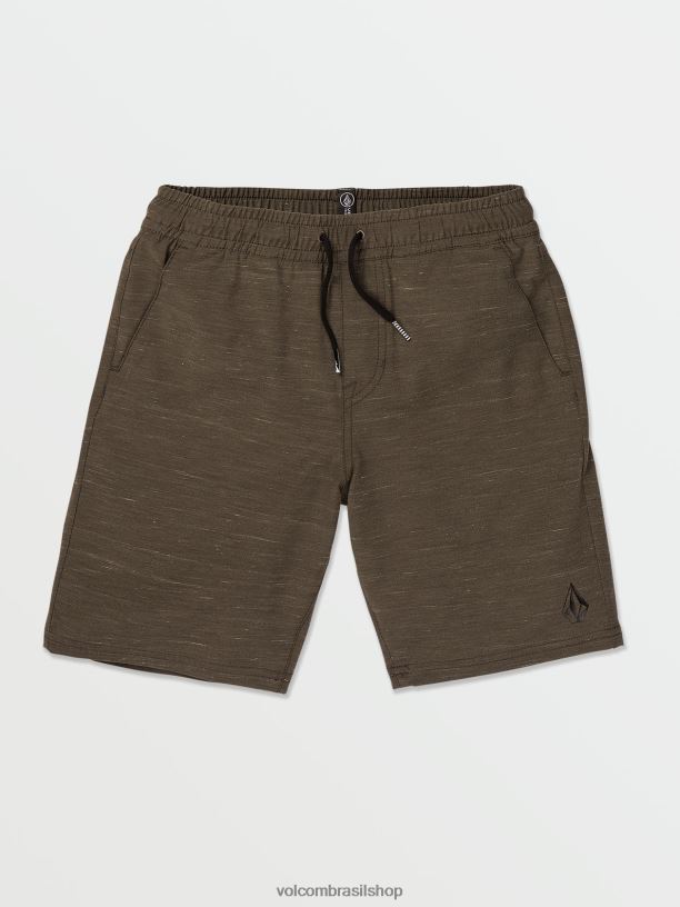 br Volcom Rapazes roupas shorts híbridos de cintura elástica subdimensionados liderar 88NNJ1235