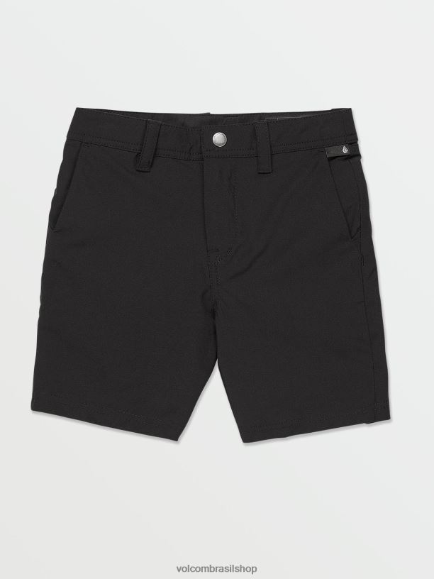 br Volcom Rapazes roupas shorts híbridos de cintura elástica subdimensionados queda de energia 88NNJ1205