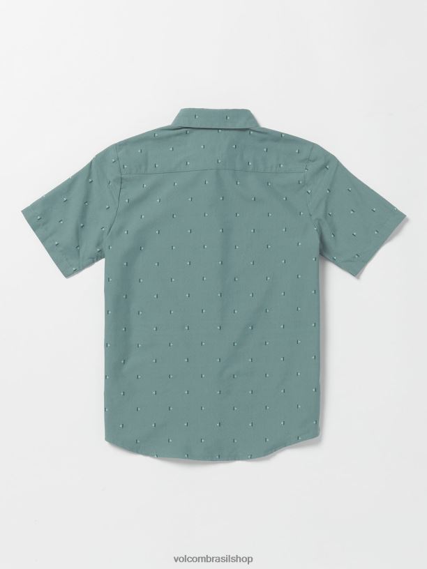 br Volcom Rapazes roupas camisa de manga curta mister serviço azul 88NNJ1164