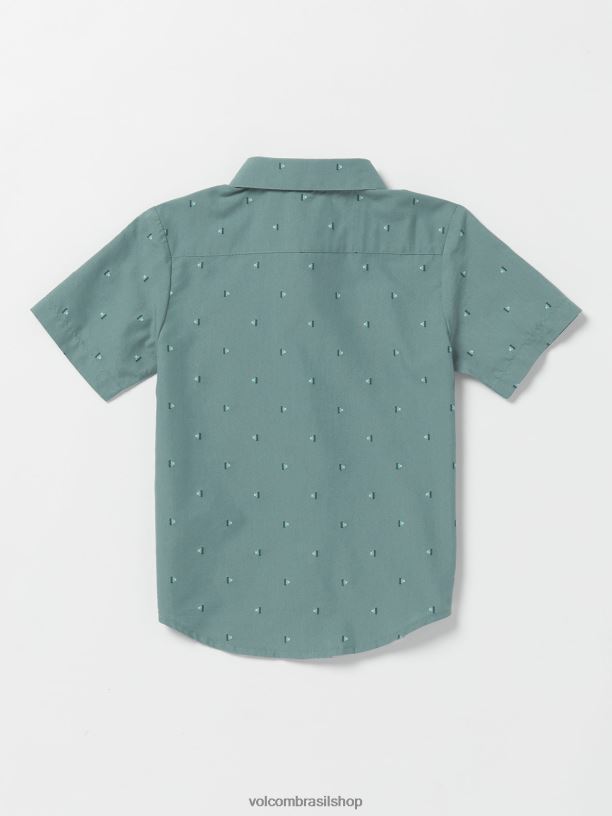 br Volcom Rapazes roupas camisa de manga longa com capuz stonedyed serviço azul 88NNJ1163