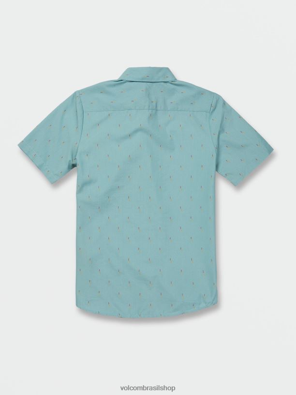 br Volcom Rapazes roupas camisa manga curta graffen cali urze azul 88NNJ1185