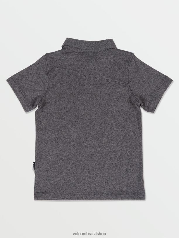 br Volcom Rapazes roupas camisa polo wowzer manga curta furtividade 88NNJ1182