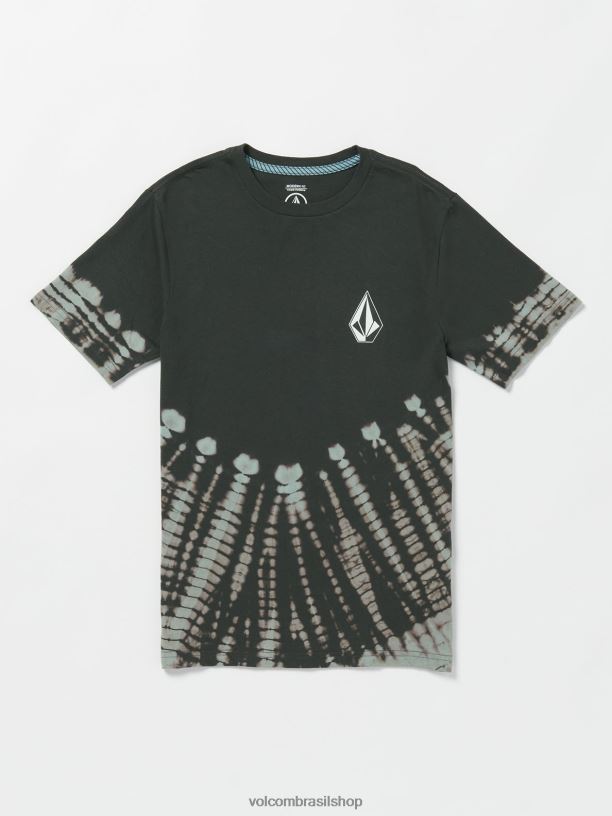 br Volcom Rapazes roupas camiseta de manga curta icônica com tingimento de pedra furtividade 88NNJ1153