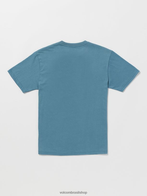 br Volcom Rapazes roupas camiseta de manga curta thresher cume índigo 88NNJ1126
