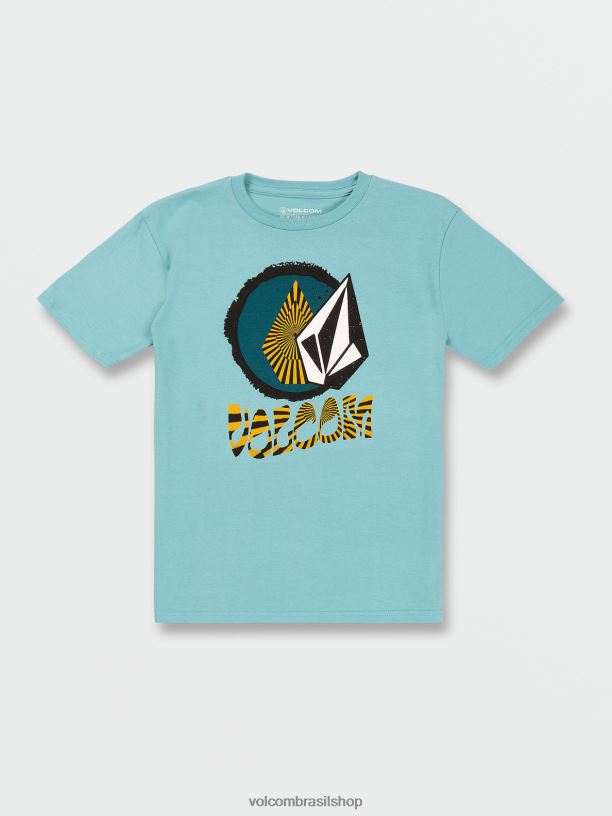 br Volcom Rapazes roupas camiseta manga curta introspex cali urze azul 88NNJ1131