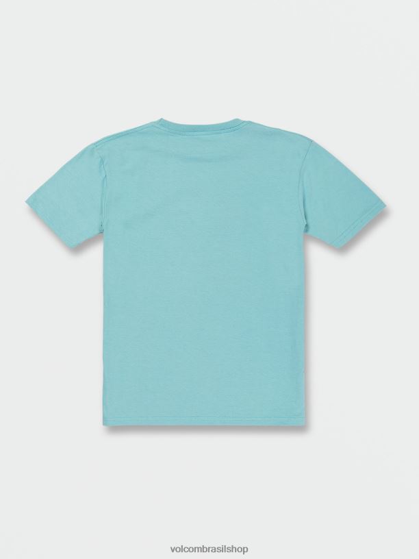 br Volcom Rapazes roupas camiseta manga curta introspex cali urze azul 88NNJ1131